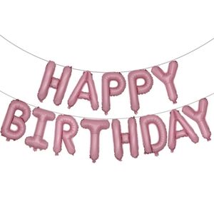 Pink Happy Birthday Balloons